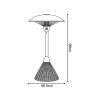 Nova Outdoor Living 2100w Willow Rattan Table Top Patio Heater