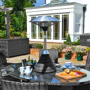 Nova Outdoor Living 2100w Grey Rattan Table Top Patio Heater Nova Outdoor Living 2100w Grey Rattan Table Top Patio Heater