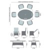 Nova Garden Furniture Ruxley Brown Rattan 6 Seat Oval Dining Set