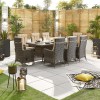 Nova Garden Furniture Ruxley Brown Rattan 8 Seat Rectangular Dining Set