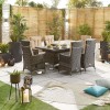 Nova Garden Furniture Ruxley Brown Rattan 6 Seat Rectangular Dining Set