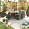 Nova Garden Furniture Ruxley Brown Rattan 6 Seat Rectangular Dining Set