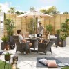 Nova Garden Furniture Ruxley Brown Rattan 4 Seat Round Dining Set