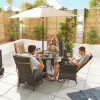 Nova Garden Furniture Ruxley Brown Rattan 4 Seat Round Dining Set