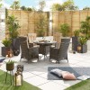 Nova Garden Furniture Ruxley Brown Rattan 4 Seat Round Dining Set