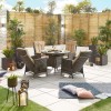 Nova Garden Furniture Ruxley Brown Rattan 4 Seat Round Dining Set