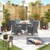 Nova Garden Furniture Ruxley Grey Rattan 4 Seat Round Dining Set