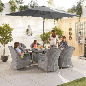 Nova Garden Furniture Leeanna Willow Rattan 6 Seat Round Dining Set Nova Garden Furniture Leeanna Willow Rattan 6 Seat Round Dining Set