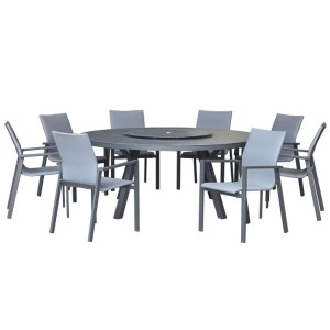 Nova Garden Furniture Roma Grey Frame 8 Seat Round Dining Set Nova Garden Furniture Roma Grey Frame 8 Seat Round Dining Set