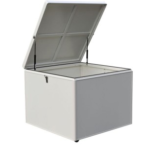 Nova Garden Furniture White Frame Small Aluminium Storage Box Nova Garden Furniture White Frame Small Aluminium Storage Box