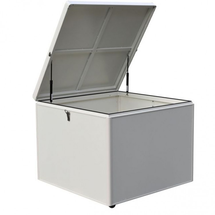 Nova Garden Furniture White Frame Small Aluminium Storage Box