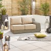 Nova Garden Furniture Luxor Left Hand 2 Seat Sofa Piece Cover in Black