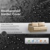 Nova Garden Furniture Luxor Right Hand 2 Seat Sofa Piece Cover in Black