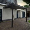 Nova Garden Furniture Titan Grey 3m Square Aluminium Wall Mounted Pergola