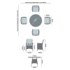 Nova Garden Furniture Sienna Grey Rattan 4 Seat Round Dining Set