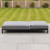 Nova Outdoor Fabric Light Grey Sunny Fabric Multi-Position Lounger