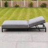 Nova Outdoor Fabric Light Grey Sunny Fabric Multi-Position Lounger