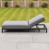 Nova Outdoor Fabric Light Grey Sunny Fabric Multi-Position Lounger