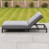 Nova Outdoor Fabric Light Grey Sunny Fabric Multi-Position Lounger