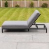 Nova Outdoor Fabric Light Grey Sunny Fabric Multi-Position Lounger