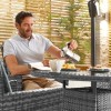 Nova Garden Furniture Sienna Grey Rattan 4 Seat Round Dining Set