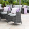 Nova Garden Furniture Sienna Grey Rattan 6 Seat Rectangular Dining Set