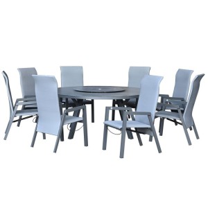 Nova Garden Furniture Venice Grey Frame 8 Seat Round Dining Set Nova Garden Furniture Venice Grey Frame 8 Seat Round Dining Set