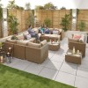 Nova Garden Furniture Chelsea Willow Rattan 5A Corner Sofa Set with Coffee Table