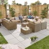 Nova Garden Furniture Chelsea Willow Rattan 5A Corner Sofa Set with Coffee Table