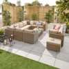 Nova Garden Furniture Chelsea Willow Rattan 5A Corner Sofa Set with Coffee Table