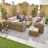 Nova Garden Furniture Chelsea Willow Rattan 5A Corner Sofa Set with Coffee Table