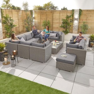 Nova Garden Furniture Chelsea White Wash Rattan 5A Corner Sofa Set with Coffee Table Nova Garden Furniture Chelsea White Wash Rattan 5A Corner Sofa Set with Coffee Table