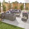 Nova Garden Furniture Chelsea White Wash Rattan 5A Corner Sofa Set with Coffee Table