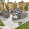 Nova Garden Furniture Chelsea White Wash Rattan 5A Corner Sofa Set with Coffee Table