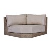 Nova Garden Furniture Luxor Willow Rattan 2A Corner Sofa Set with Square Coffee Table