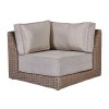 Nova Garden Furniture Luxor Willow Rattan 1A Corner Sofa Set with Square Coffee Table