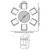 Nova Garden Furniture Henley Rattan Grey 6 Seat Round Bar Set with Parasol Hole 