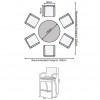 Nova Garden Furniture Henley Rattan Willow 6 Seat Round Bar Set with Parasol Hole