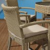 Nova Garden Furniture Henley Rattan Willow 6 Seat Round Bar Set with Parasol Hole