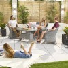 Nova Garden Furniture Isabella White Wash Rattan 2 Seater Sofa Set with High Rise Coffee Table