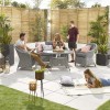 Nova Garden Furniture Isabella White Wash Rattan 2 Seater Sofa Set with High Rise Coffee Table
