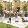 Nova Garden Furniture Isabella WillowÂ Rattan 2 Seater Sofa Set with High Rise Coffee Table