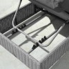Nova Garden Furniture Rhodes White Wash Rattan Sun Lounger Set