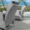 Nova Garden Furniture Skylar White Wash Rattan Reclining Armchair Lounge Set