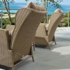 Nova Garden Furniture Skylar Willow Rattan Reclining Armchair Lounge Set