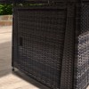 Nova Cambridge Brown Rattan Corner Dining Set with Fire Pit Table