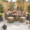 Nova Garden Furniture Ciara Willow Rattan Compact Corner Dining Set with Rising Table