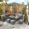 Nova Garden Furniture Cambridge Grey Rattan Left Hand Corner Dining Set