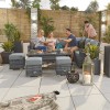 Nova Garden Furniture Cambridge Grey Rattan Right Hand Corner Dining Set with Rising Table