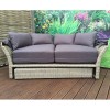 Signature Weave Garden Furniture Lily Natural Rattan Daybed with Canopy Hood